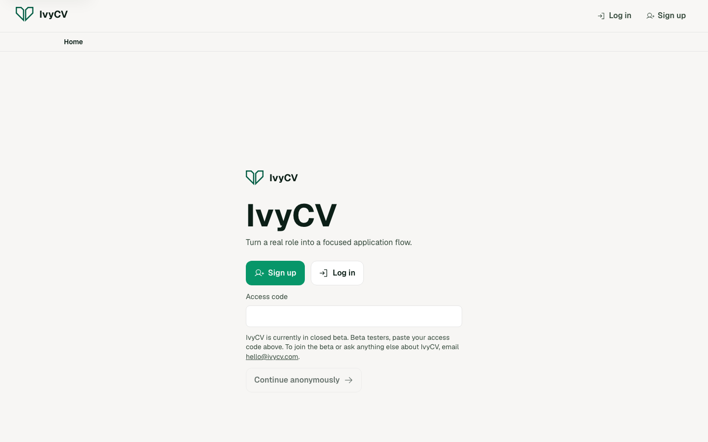 IvyCV — AI CV platform live at ivycv.com